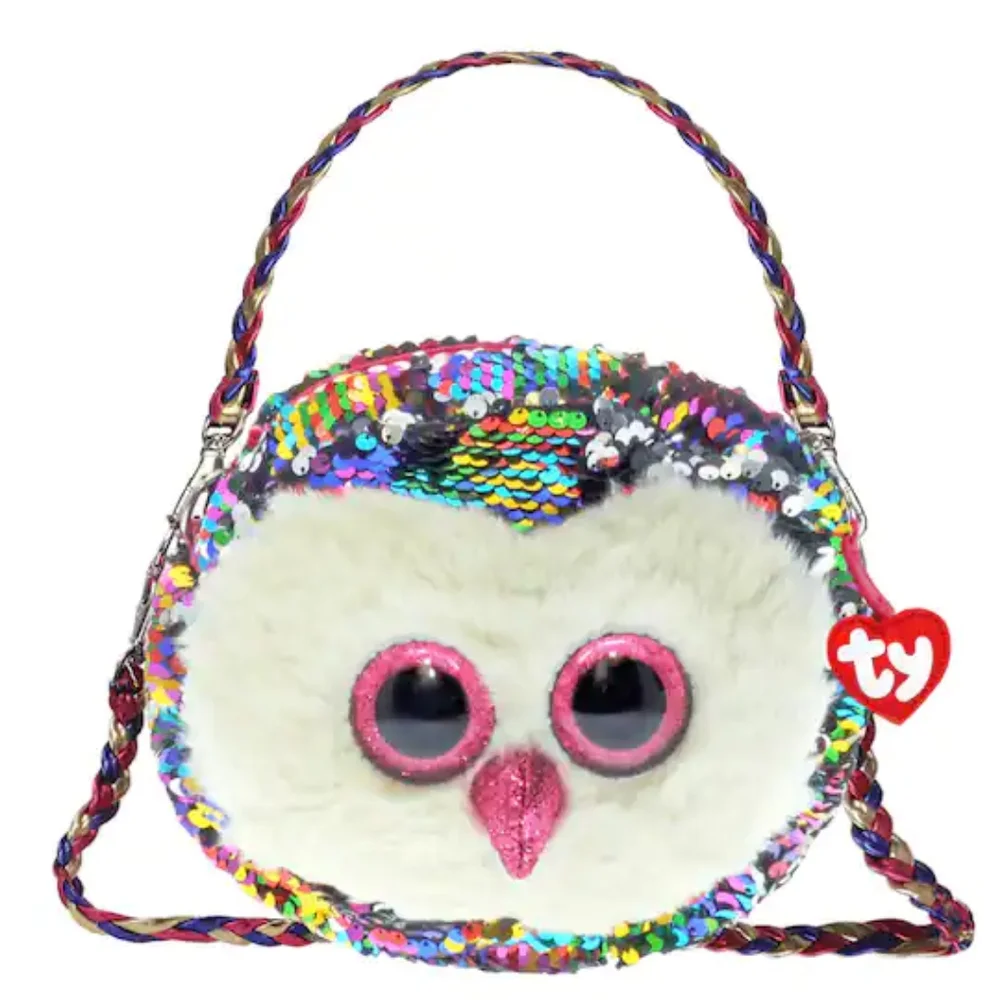 😎TY Owen The Rainbow Owl Flippable Sequins